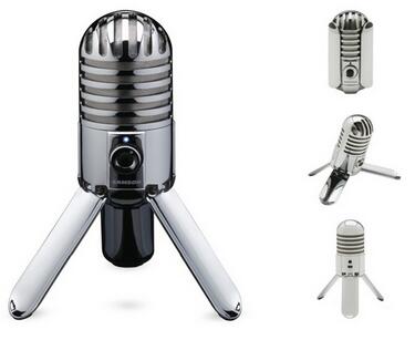 Original Samson Meteor Mic Studio Recording Condenser Microphone Fold-back Leg with USB Cable Carrying Bag for computer - techtoyzone