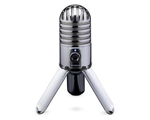 Original Samson Meteor Mic Studio Recording Condenser Microphone Fold-back Leg with USB Cable Carrying Bag for computer - techtoyzone