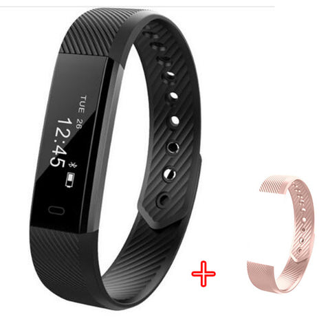 ID115 Smart Bracelet Fitness Tracker Step Counter Activity Monitor Band Alarm Clock Vibration Wristband for iphone Android phone - techtoyzone