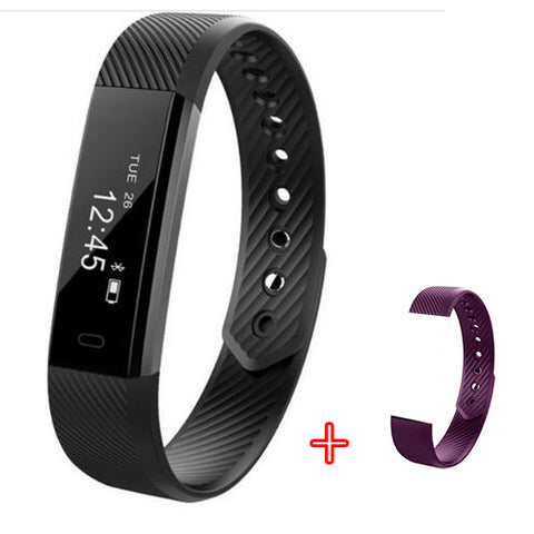 ID115 Smart Bracelet Fitness Tracker Step Counter Activity Monitor Band Alarm Clock Vibration Wristband for iphone Android phone - techtoyzone