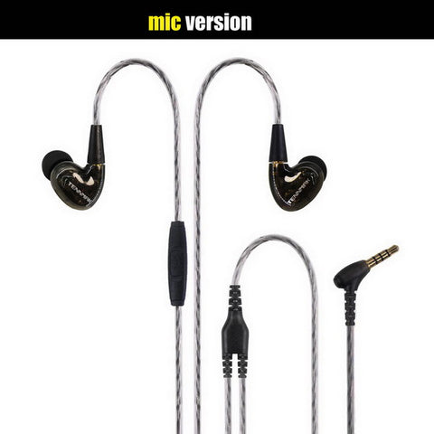 Tennmak Pro Dual Dynamic Driver Professional In Ear Sport Detach MMCX Earphone with 4 driver inside Vs SE215 SE535--2017 Version - techtoyzone