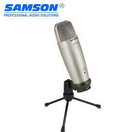 Original SAMSON C01U Pro  USB Studio Condenser Microphone for recording music, ADR work, Sound Foley, audio for YouTube videos - techtoyzone