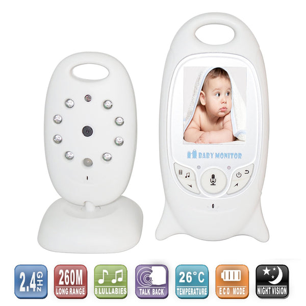 2 inch Color Video Wireless Baby Monitor With Camera Baba Electronic Security 2 Talk Nigh Vision IR LED Temperature Monitoring - techtoyzone