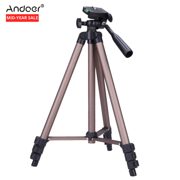 Andoer WT3130 Protable  Camera Tripod Stand with Rocker Arm for Canon Nikon Sony DSLR Camera Camcorder  tripod stand Load 2.5kg - techtoyzone