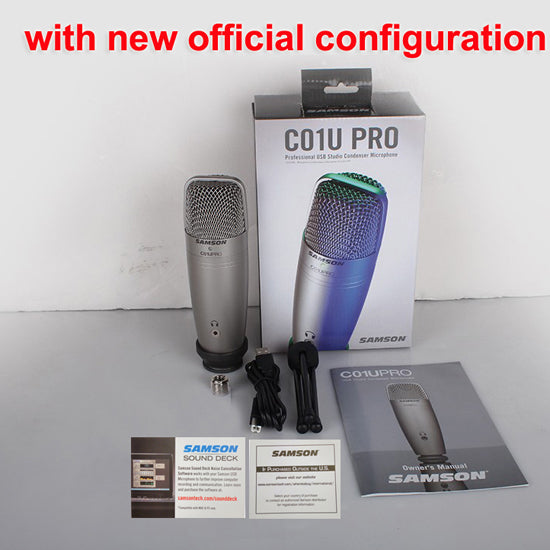 Original SAMSON C01U Pro  USB Studio Condenser Microphone for recording music, ADR work, Sound Foley, audio for YouTube videos - techtoyzone