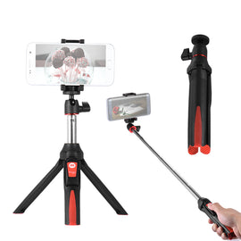 MK10 Travel Mini Tripod for IOS iPhone 5s/6s/6s Plus Android Smartphones Gopro Selfie Stick w/ Bluetooth Remote Control Shutter - techtoyzone