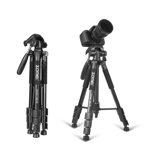 New Zomei Tripod Z666 Professional Portable Travel Aluminium Camera Tripod Accessories Stand with Pan Head for Canon Dslr Camera - techtoyzone