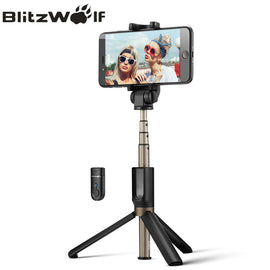 BlitzWolf 3 in 1 Bluetooth Selfie Stick Wireless Mini Tripod Monopod Extendable Selfie Stick Universa For Samsungl For iPhone 7 - techtoyzone