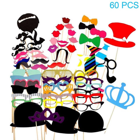 FENGRISE Wedding Decoration Fun Photo Booth Props Photobooth Happy Birthday Kid Flamingo DIY Mr Mrs Glasses Party Accessories - techtoyzone