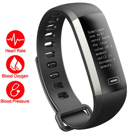 Updated HR Smart Wristband 50 Words/Blood Pressure Oxygen/Heart Rate Monitor Wearable Devices PK Fitbits/Xiomi mi band 2/Vivo 3 - techtoyzone