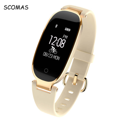 SCOMAS S3 Bluetooth Waterproof Smart Watch Fashion Women Ladies Heart Rate Monitor Fitness Tracker Smartwatch for Android IOS - techtoyzone