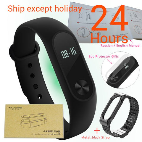 Sale Original Xiaomi Mi Band 2 Smart Wristband Fitness Bracelet MiBand 2 Xiaomi Band 2 Screen Touchpad Heart Rate Time Smartband - techtoyzone