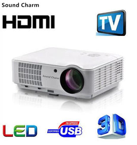 Sound Charm 5500 lumens Ful HD Home Projector Support 1920*1080 Pixels,Android WIFI 3D LED Home Video PC Projector - techtoyzone