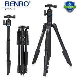 FREE SHIPPING BENRO IT15 Professional Multifunction Aluminum Alloy Portable Tripod Monopod for DSLR Camera Camcorder  wholesale - techtoyzone