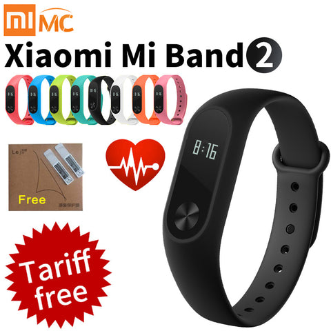 Original Xiaomi Mi Band 2 Smart Fitness Bracelet Watch Wristband Miband OLED Touchpad Sleep Monitor Heart Rate Mi Band2 Freeship - techtoyzone