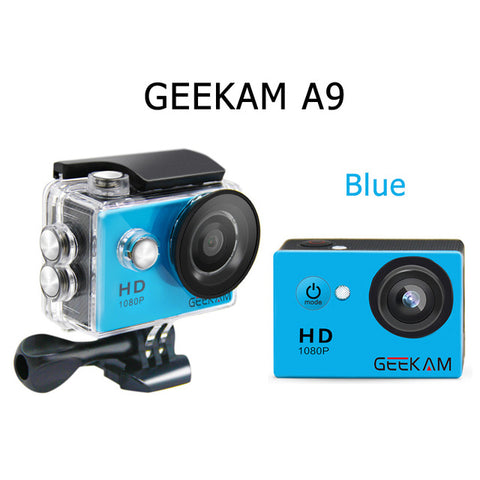 GEEKAM A9 Action Camera 1080P 140D Full HD 2'' Waterproof Outdoor Mini Cam 1920*1080 go Sport Video pro Camera hero 3 style - techtoyzone