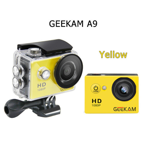 GEEKAM A9 Action Camera 1080P 140D Full HD 2'' Waterproof Outdoor Mini Cam 1920*1080 go Sport Video pro Camera hero 3 style - techtoyzone