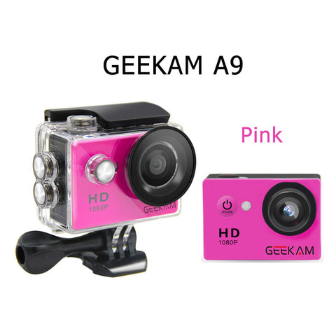 GEEKAM A9 Action Camera 1080P 140D Full HD 2'' Waterproof Outdoor Mini Cam 1920*1080 go Sport Video pro Camera hero 3 style - techtoyzone