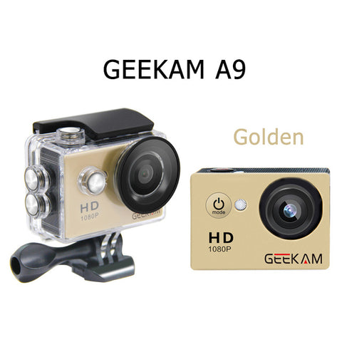 GEEKAM A9 Action Camera 1080P 140D Full HD 2'' Waterproof Outdoor Mini Cam 1920*1080 go Sport Video pro Camera hero 3 style - techtoyzone