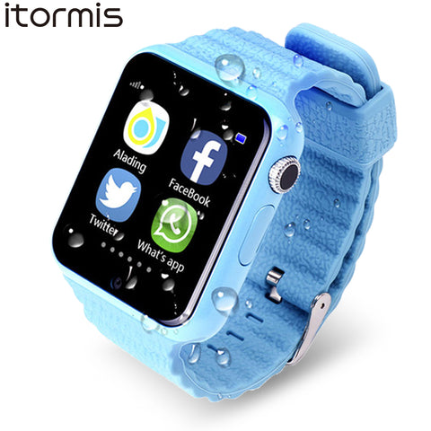 ITORMIS Baby Smart Watch V7 Children Kids Security Safety GPS Location Finder Tracker Waterproof Phone Call SOS for iOS Android - techtoyzone