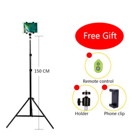 CY Aluminum DV Tripod Digital Camera Webcam Phone Tripod Metal Stand Mount Tripod For Phone iPhone With Bluetooth remote control - techtoyzone