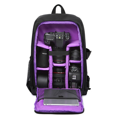 Upgrade Waterproof Digital DSLR Photo Padded Backpack w/ Rain Cover Laptop 15.6" Multi-functional Camera Soft Bag Video Case - techtoyzone