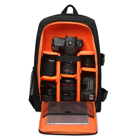 Upgrade Waterproof Digital DSLR Photo Padded Backpack w/ Rain Cover Laptop 15.6" Multi-functional Camera Soft Bag Video Case - techtoyzone