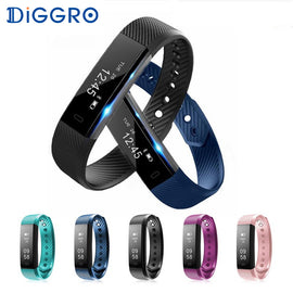 ID115 HR Diggro Smart Bracelet Heart Rate Monitor Activity Tracker Smart Band Waterproof Wristbands For IOS Android VS Fitbit - techtoyzone