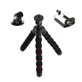 SANGER Multifunctional Sponge Mini Tripode S/M/L Octopus Camera Tripod+Mount Adapter Stand+Clip for Phone Xiaomi Yi GoPro Hero 5 - techtoyzone