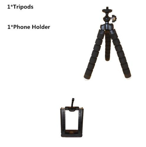 Mini Flexible Sponge Octopus Tripod for iPhone Samsung Xiaomi Huawei Mobile Phone Smartphone Tripod for Gopro Camera DSLR Mount - techtoyzone