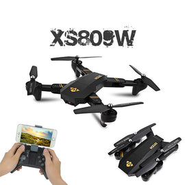 RC Dron Visuo XS809W XS809HW Mini Foldable Selfie Drone with Wifi FPV 0.3MP or 2MP Camera Altitude Hold Quadcopter Vs JJRC H37 - techtoyzone