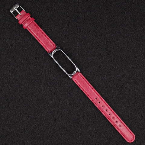 New Original Mijobs PU Leather Strap for Xiaomi Miband 2 Wrist Strap mi band 2 Smart Bracelet  Steel Metal Frame Smart Watches - techtoyzone