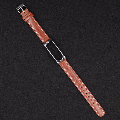 New Original Mijobs PU Leather Strap for Xiaomi Miband 2 Wrist Strap mi band 2 Smart Bracelet  Steel Metal Frame Smart Watches - techtoyzone