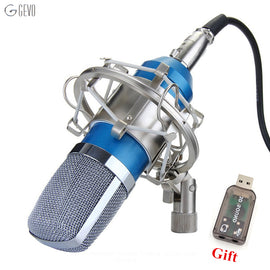 BM-700 Professional Condenser Microphone Wired 3.5mm Computer Mic BM 700 With Metal Shock Mount For Studios Video Recording PC - techtoyzone