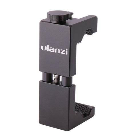 Ulanzi IRON MAN II Aluminum Smartphone Tripod Mount Adapter with Cold Shoe Mount,Cell Phone Tripod Clip Holder for iPhone X OPPO - techtoyzone