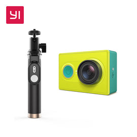 YI Action Camera 1080P Lime Green White 16MP Full HD 155 degree Ultra-wide Angle WiFi Sports Mini Camera Selfie Stick Bundle - techtoyzone