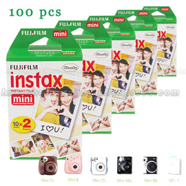 Genuine 100 White Sheets Fuji Fujifilm Instax Mini 9 Film For Instax Mini 8 9 50s 7s 7 90 25 Share SP-1 SP-2 Instant Cameras - techtoyzone