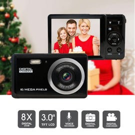 HD Mini Digital Video Camera Camcorder 3" LCD 8 Mega Pixels Voice Video Recorder Anti-shake Video Camera Birthday New Year Gift - techtoyzone