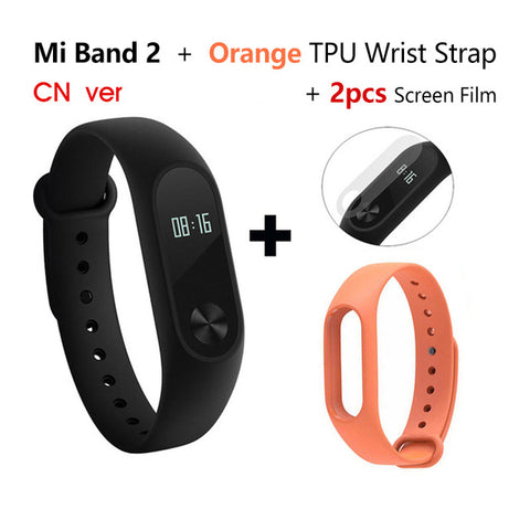 Global Version Xiaomi Mi Band 2 Smart Bracelet Wristband Miband 2 Fitness Tracker Android Bracelet Smartband Heart rate Monitor - techtoyzone