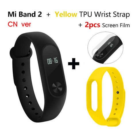 Global Version Xiaomi Mi Band 2 Smart Bracelet Wristband Miband 2 Fitness Tracker Android Bracelet Smartband Heart rate Monitor - techtoyzone