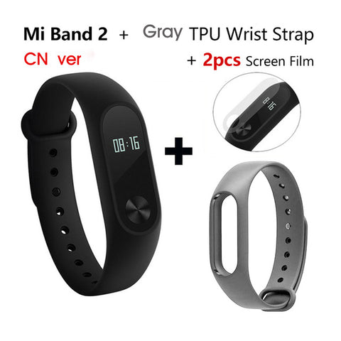 Global Version Xiaomi Mi Band 2 Smart Bracelet Wristband Miband 2 Fitness Tracker Android Bracelet Smartband Heart rate Monitor - techtoyzone