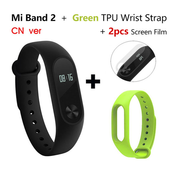 Global Version Xiaomi Mi Band 2 Smart Bracelet Wristband Miband 2 Fitness Tracker Android Bracelet Smartband Heart rate Monitor - techtoyzone