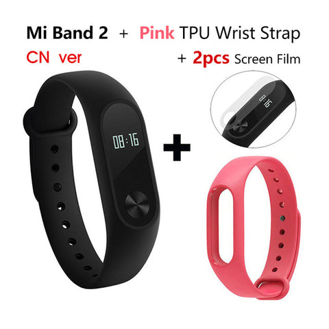 Global Version Xiaomi Mi Band 2 Smart Bracelet Wristband Miband 2 Fitness Tracker Android Bracelet Smartband Heart rate Monitor - techtoyzone