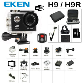 New Arrival Bundle Action Camera 100% Original Eken H9/H9R Ultra HD 4K 30M sport 2.0' Screen 1080p FHD go waterproof pro camera - techtoyzone