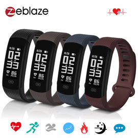 Zeblaze Plug 0.96" OLED Smart Wristband WaterProof Quick Recharge Fitness Tracker Heart Rate Monitor Stopwatch Smart Bracelet - techtoyzone