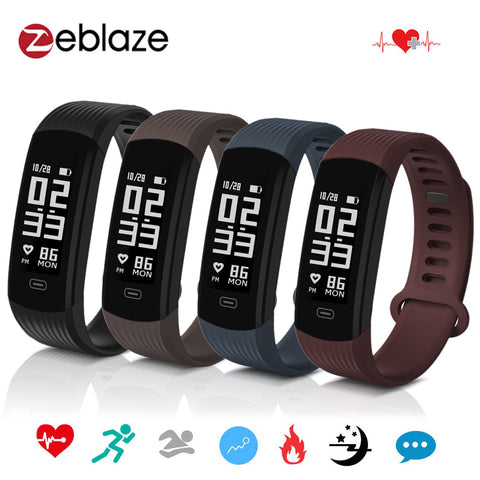 Zeblaze Plug 0.96" OLED Smart Wristband WaterProof Quick Recharge Fitness Tracker Heart Rate Monitor Stopwatch Smart Bracelet - techtoyzone