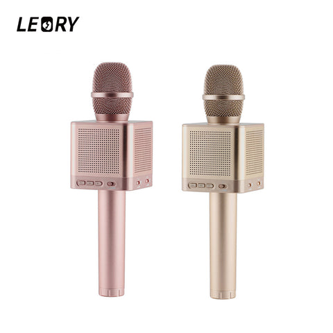 LEORY Q10S Karaoke Wireless Microphones 2.1 Bluetooth Condenser Mic Voice Change 4 Speaker For Smartphone KTV Microphone - techtoyzone