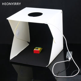 30 x 30 x 30cm Portable Mini Photo Studio Box plastic Photography Backdrop built-in Light Photo Box Photo Studio Accessories - techtoyzone