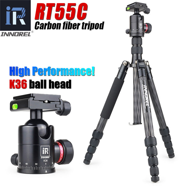 RT55C Professional carbon fiber tripod for digital camera tripode Suitable for travel Top quality series camera stand 161cm max - techtoyzone