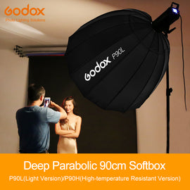 Godox Portable P90L 90CM Deep Parabolic Softbox Bowens Mount Studio Flash Speedlite Reflector Photo Studio Softbox - techtoyzone